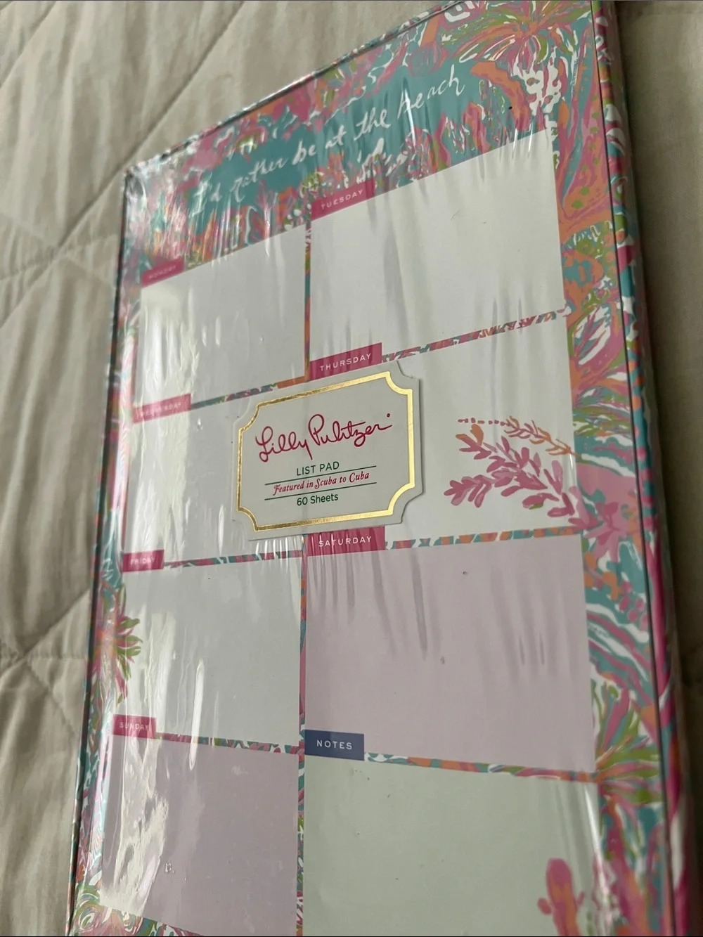 NWT Lilly Pulitzer Weekly List Notepad days of the week - Picture 6 of 14